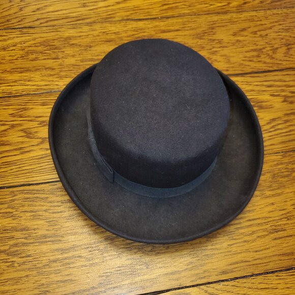 Women's Amanda Smith Fedora Hat, Black, Wool, one size, Adjustable Brim Ex Con! - Picture 2 of 5